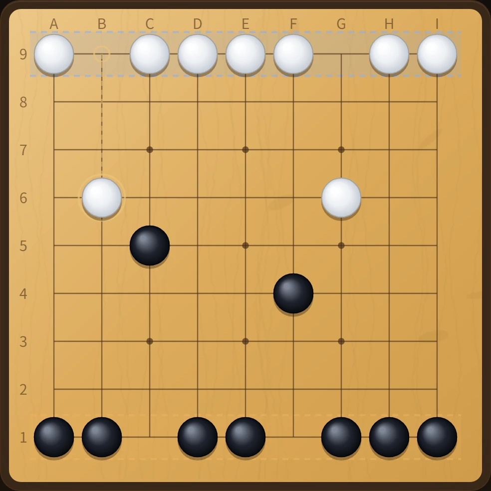 挟み碁の盤面